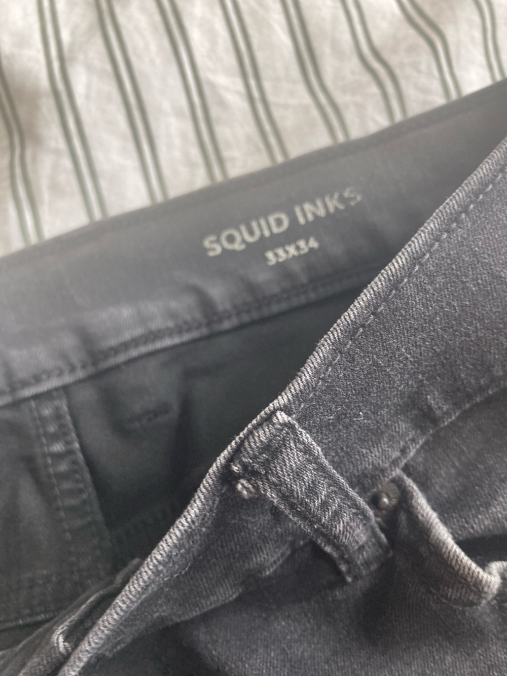 Squid Inks Slim Black Men's Jeans